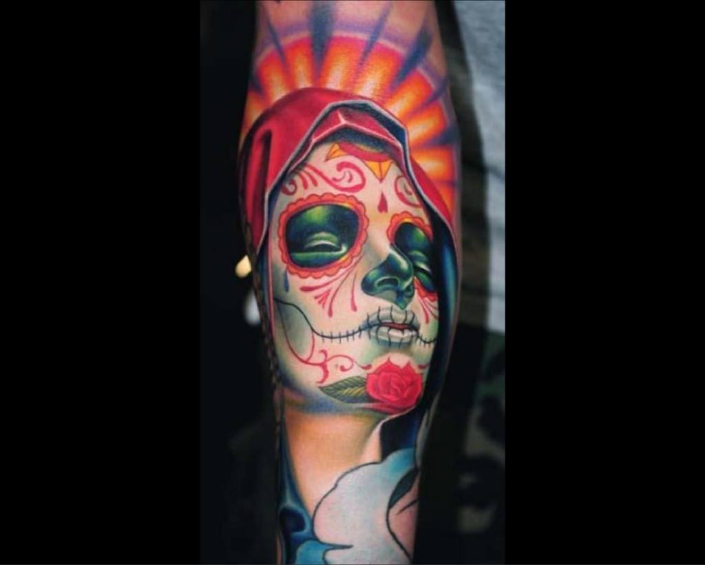 Tatouage Santa Muerte : tout ce qu'il faut savoir - TattooMe - Le