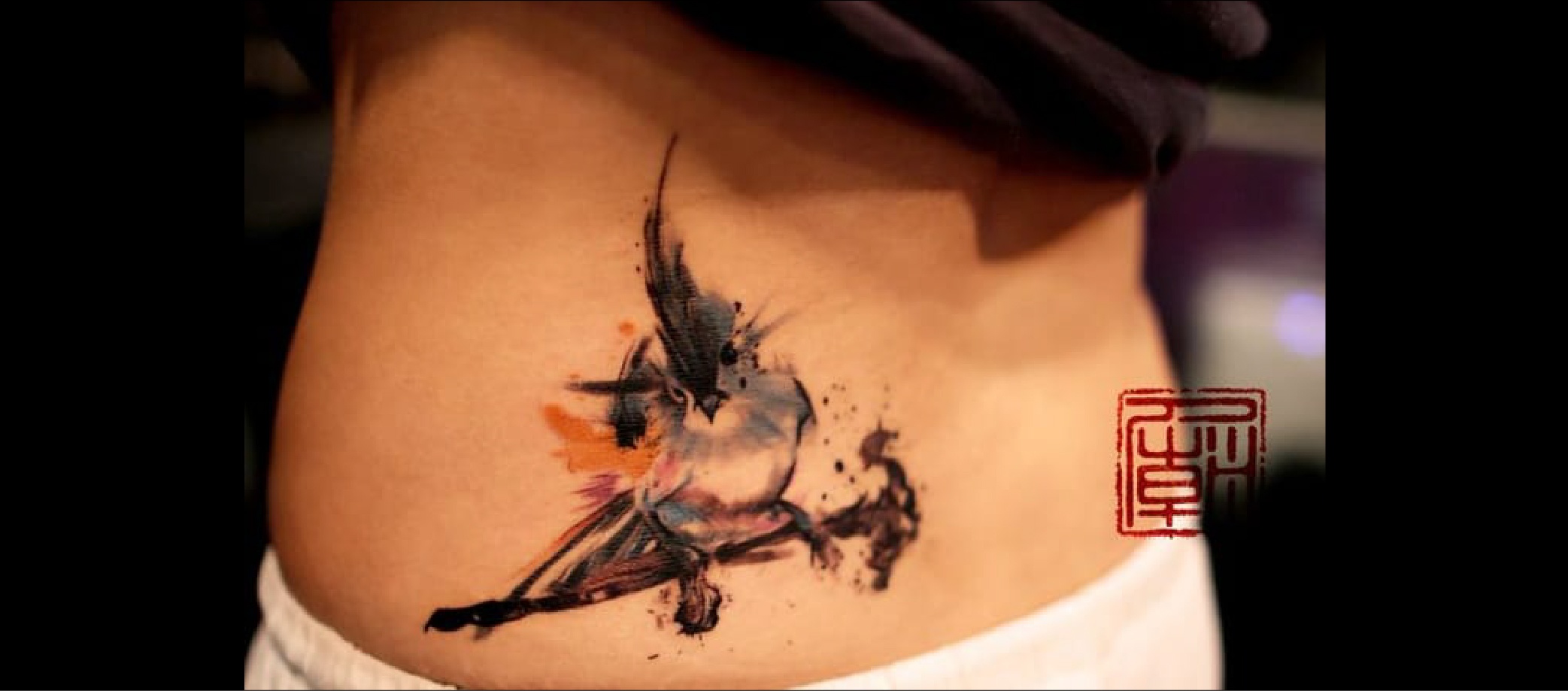 Par Wang de Tattoo Temple - Oiseau sur le dos