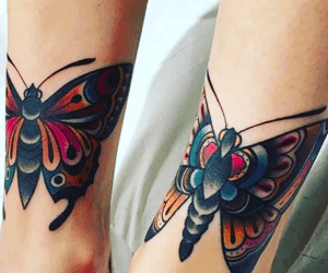 tatouage couple de papillon