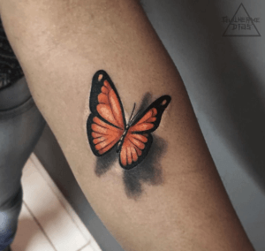 papillon orange bras