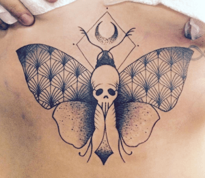 tattoo underboobs papillon