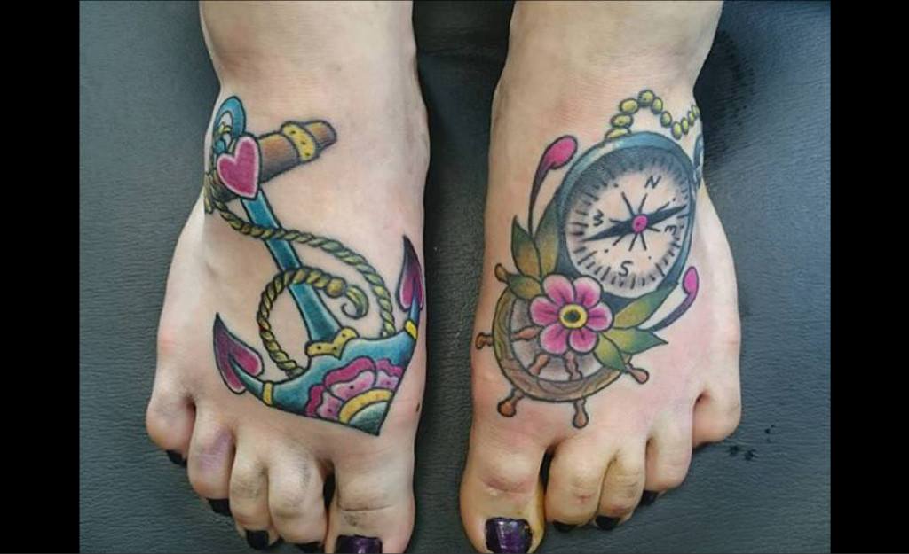 Tatouage boussole : illustrations et significations