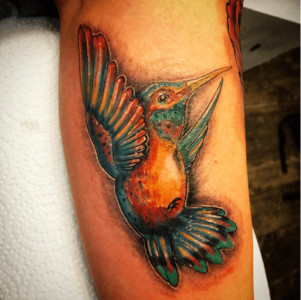 illustration d'un tatouage colibri