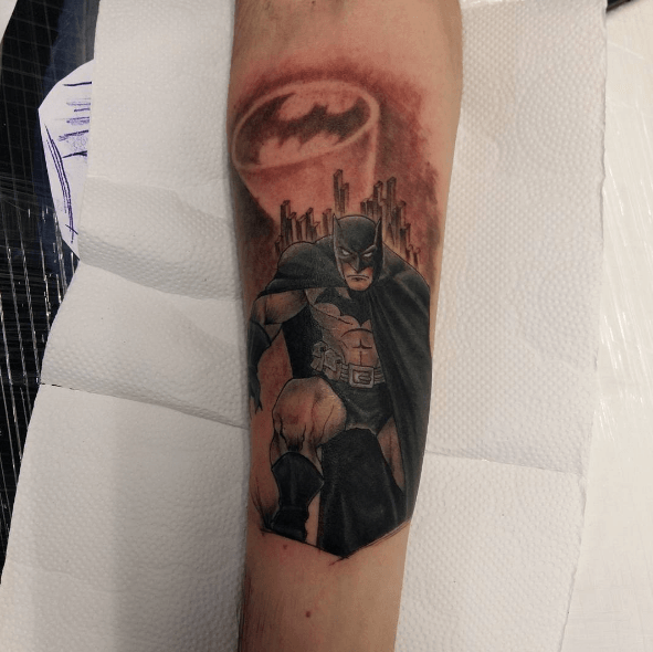 Tatouage Batman Gotham City