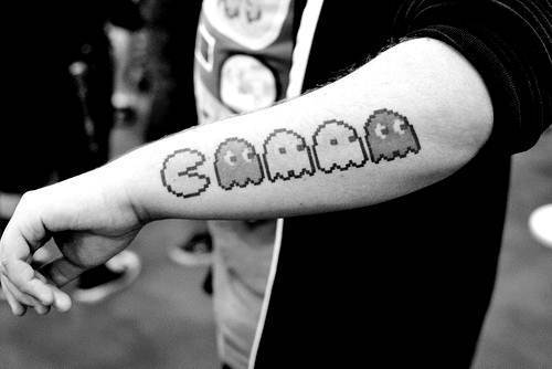 Tatouage Nintendo Pacman