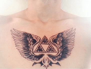 Tatouage Nintendo Triforce ailes