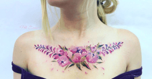 tatouage aquarelle fleur