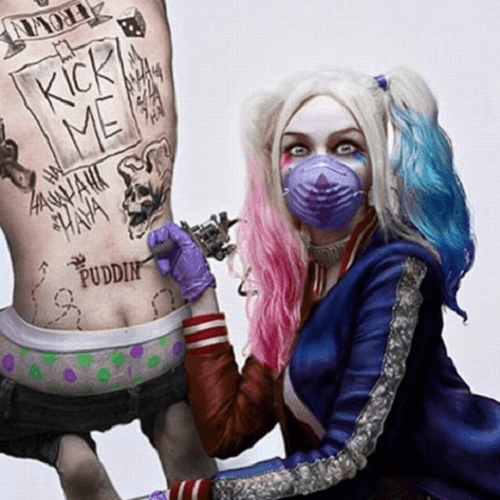 Tatouage dos Joker Suicide Squad Jared Leto Margot Robbie