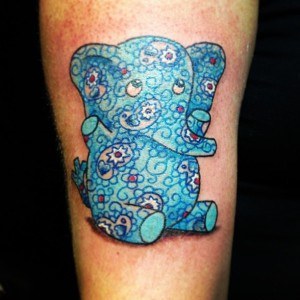 tatouage éléphant enfant