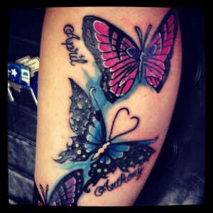 tatouage papillon enfant