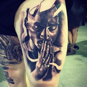 tatouage 2 Pac star