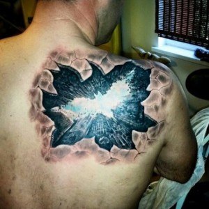 tatouage batman 3D