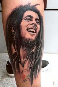 tatouage Bob Marley star