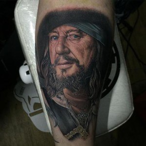 tatouage Captain Barbossa star