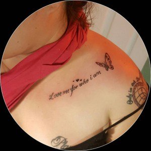 Tatouage dessin citation