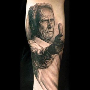 tatouage Clint Eastwood star