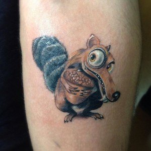 tatouage écureuil 3D