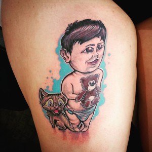 tatouage personnage enfant