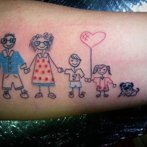 tatouage belle famille