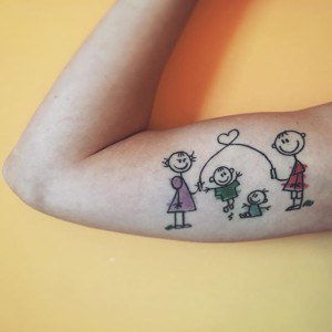 tatouage jeu famille