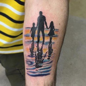 tatouage couleur famille