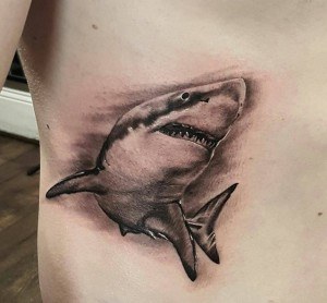 tatouage flanc requin