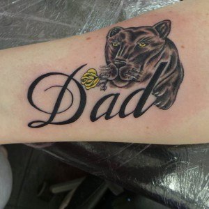tatouage guépard papa