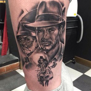 tatouage Indiana Jones star