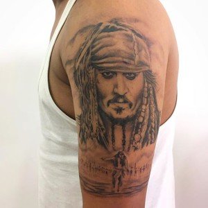 tatouage Jack Sparrow star