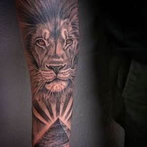 tatouage lion 3D