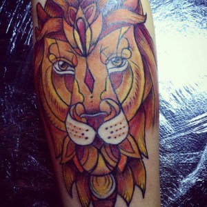 tatouage lion russe