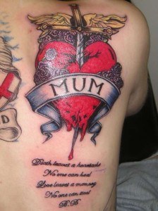 tatouage message maman