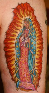 tatouage sainte vierge mexicain