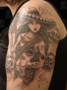 tatouage fille mexicaine