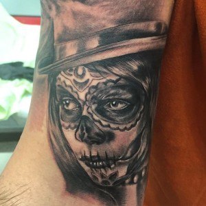 tatouage visage mexicain