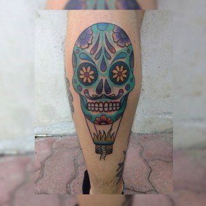 tatouage mollet mexicain