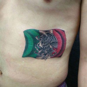 tatouage drapeau mexicain