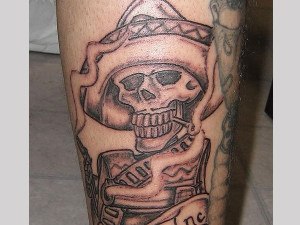 tatouage tête de mort mexicain