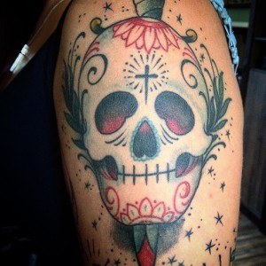 tatouage macabre mexicain