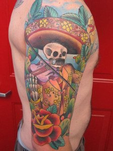 tatouage fleur mexicain