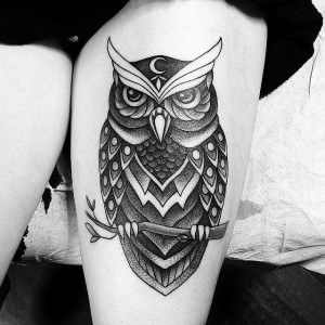 tatouage oiseau ethnique
