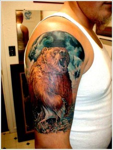 tatouage ours couleur