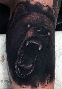 tatouage ours peur