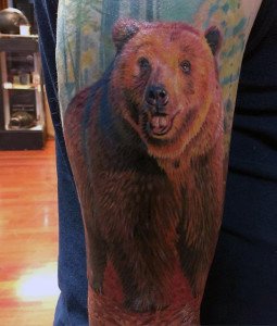 tatouage ours seul