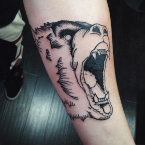 tatouage tête ours