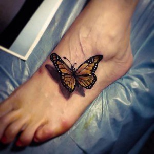 tatouage papillon 3D