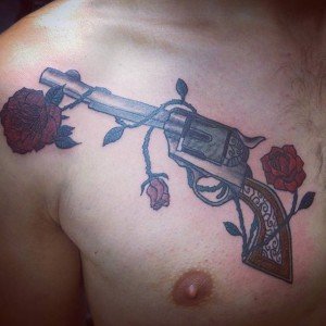 tatouage pistolet