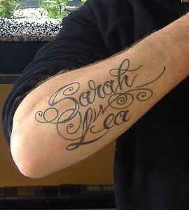 tatouage double prenom