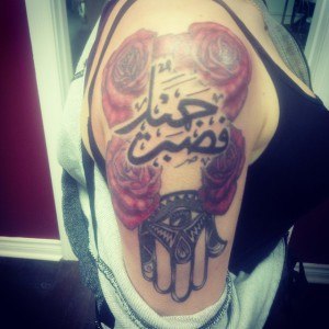 tatouage rose islam