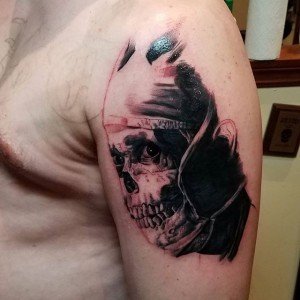 tatouage squelette 3D